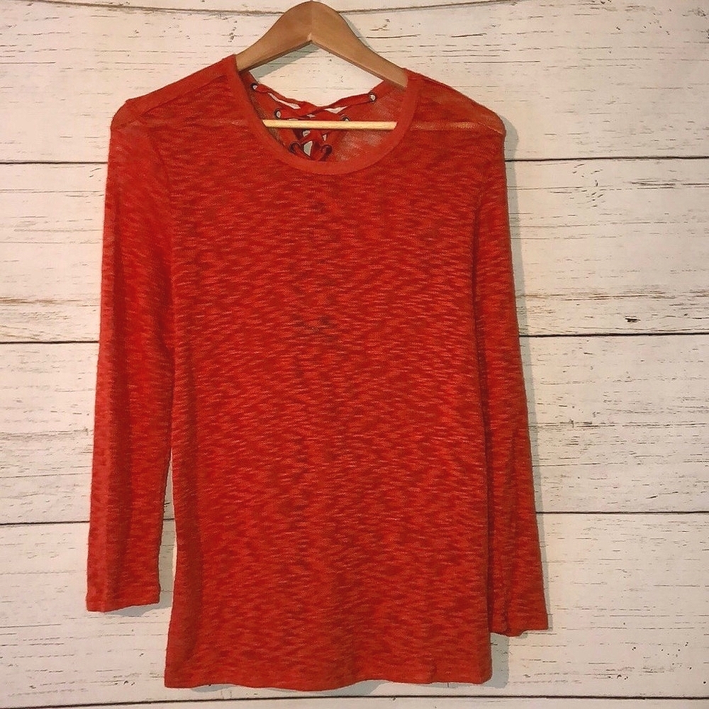 MINKPINK Rust Back Lace Up Sweater - Small